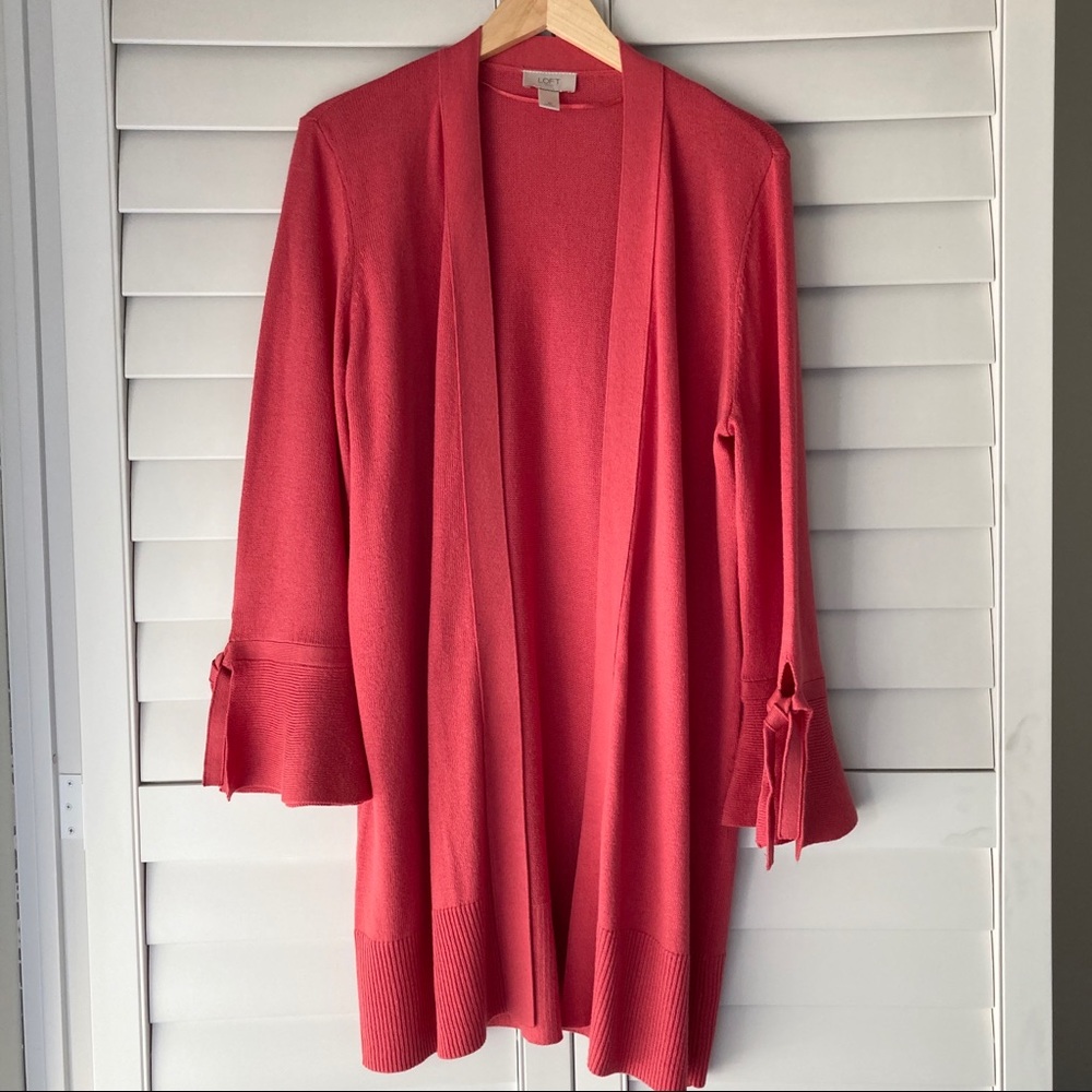 Loft Outlet Coral Bell Sleeved Cardigan